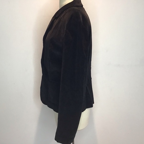 Cambridge Dry Goods black fine wale, one button, notch collar, unlined blazer 12 - Picture 5 of 8